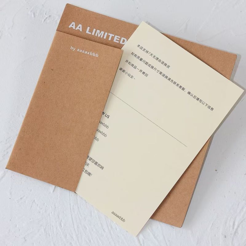 custom warranty and care cards
