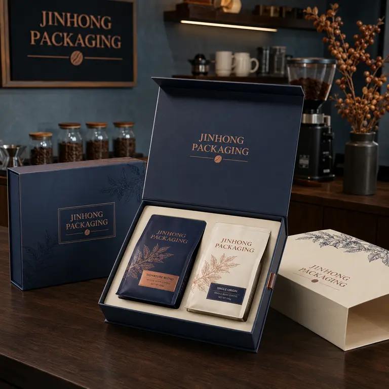 custom coffee gift boxes with fitted packaging inserts