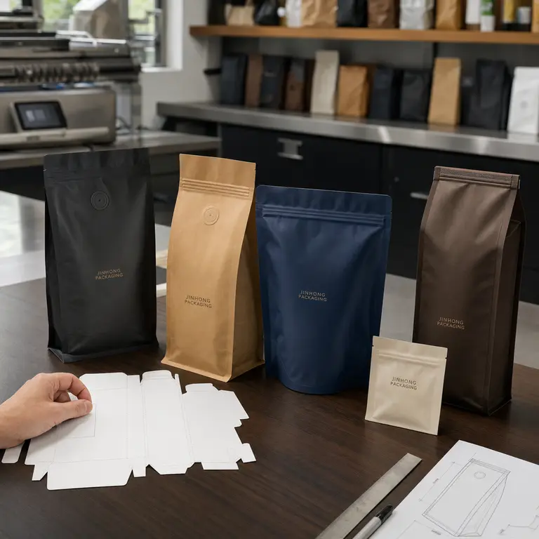 Common coffee packaging bag formats