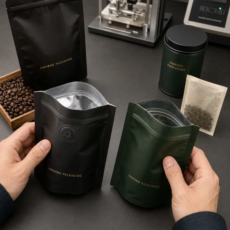 Coffee and tea packaging barrier comparison