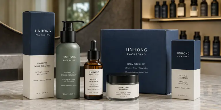 custom cosmetic packaging boxes bottles and jars