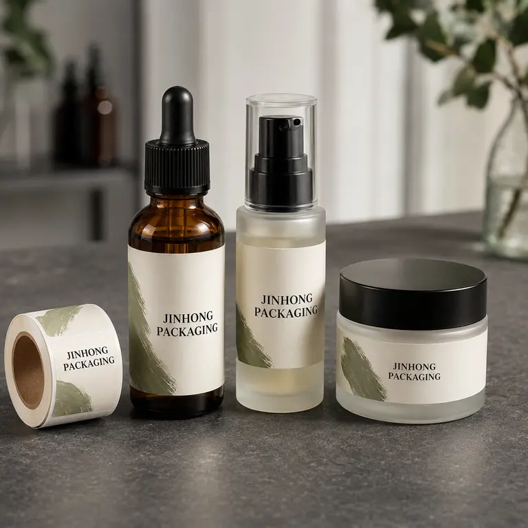 custom cosmetic labels and stickers for bottles and jars