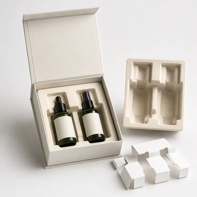 custom molded pulp and paperboard packaging inserts