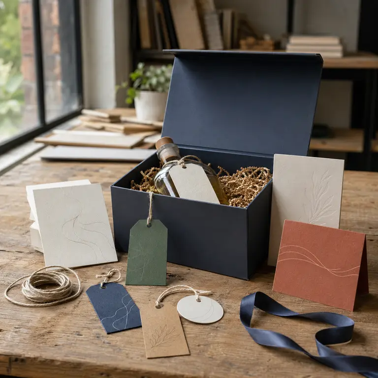 custom packaging tags for boxes cards and ribbons