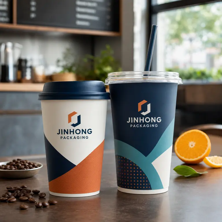 custom printed paper cups for takeaway drinks