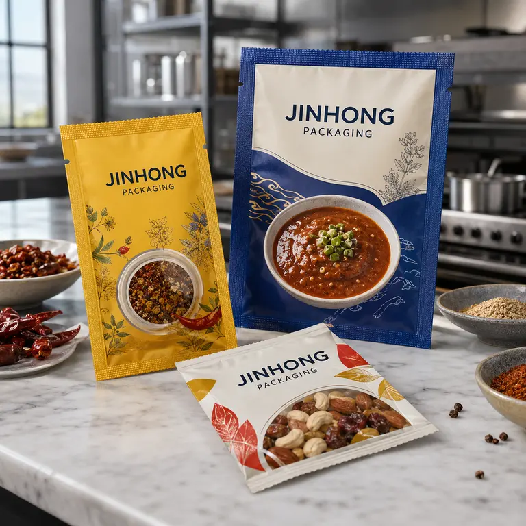 flat food packaging pouches for single servings