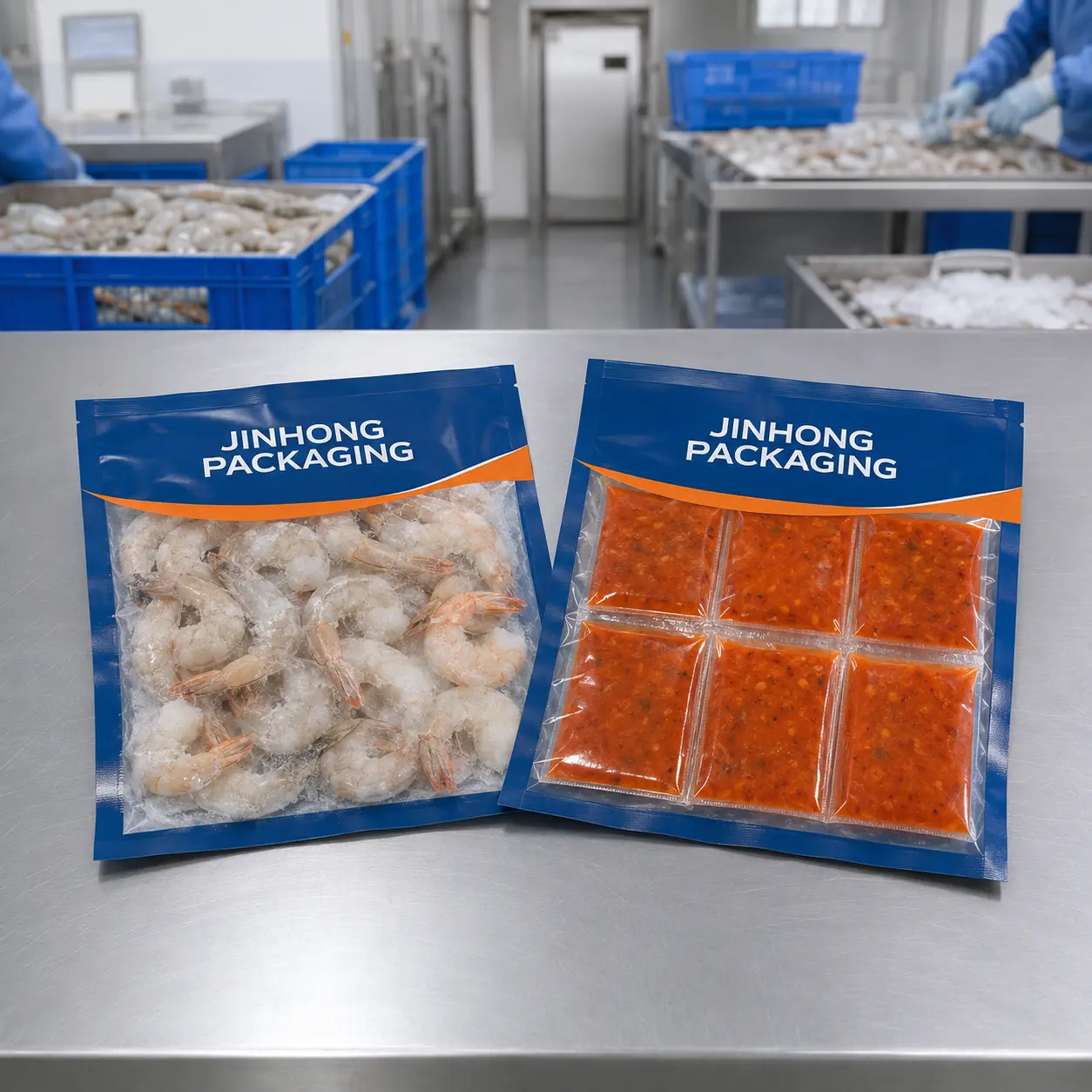 flat pouches for frozen food packaging
