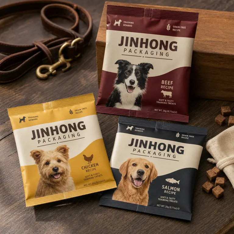 flat pouch packaging for pet treats