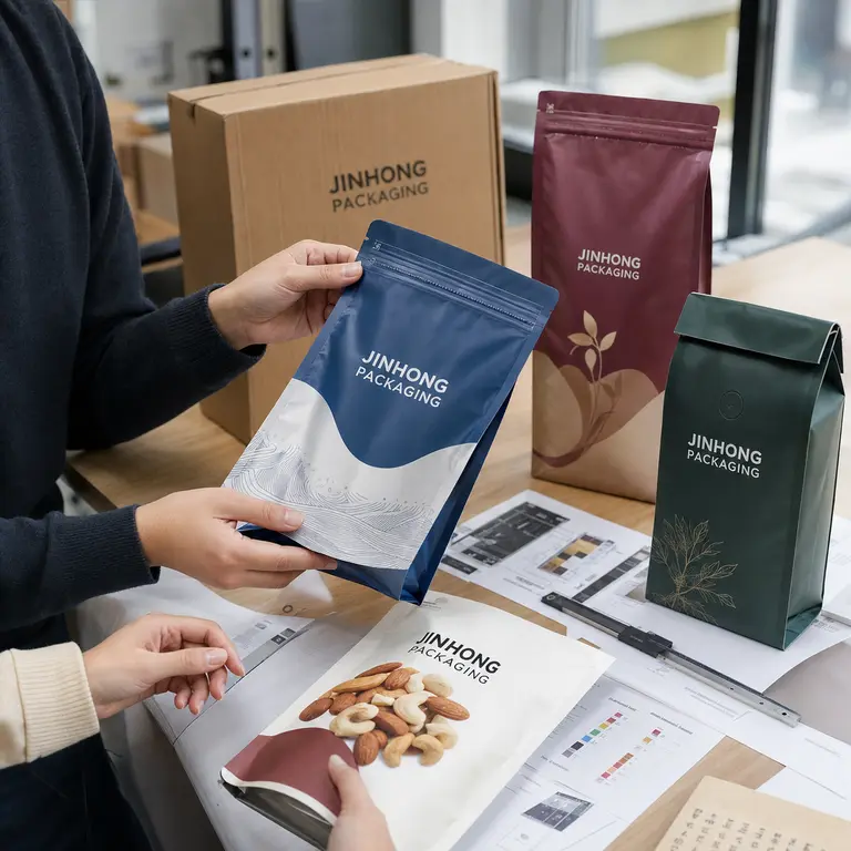 Flexible packaging sample testing before production