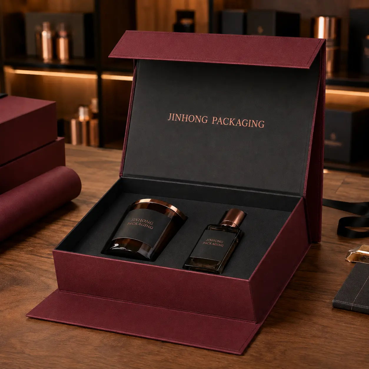 flip-top magnetic gift boxes with secure closure
