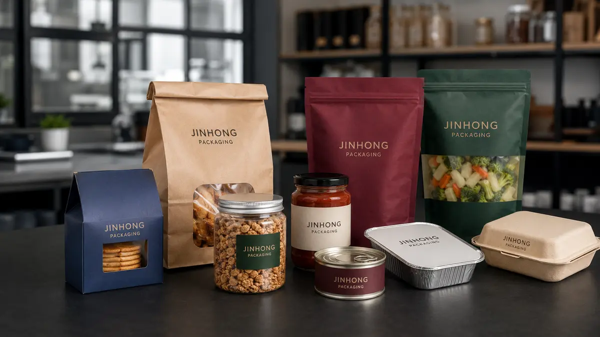 Food packaging materials including paper, plastic, glass and metal