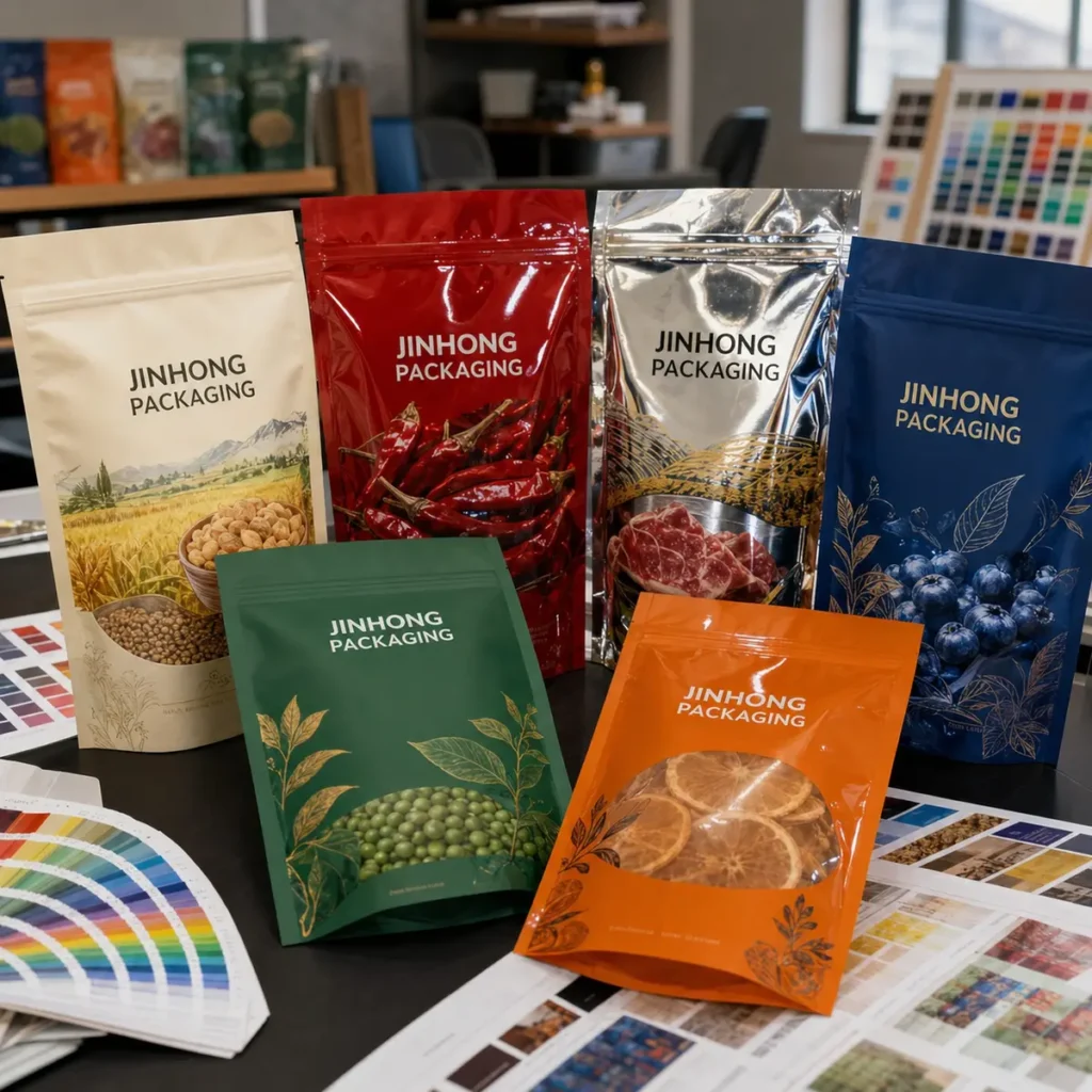 printing and finishing for custom food packaging bags