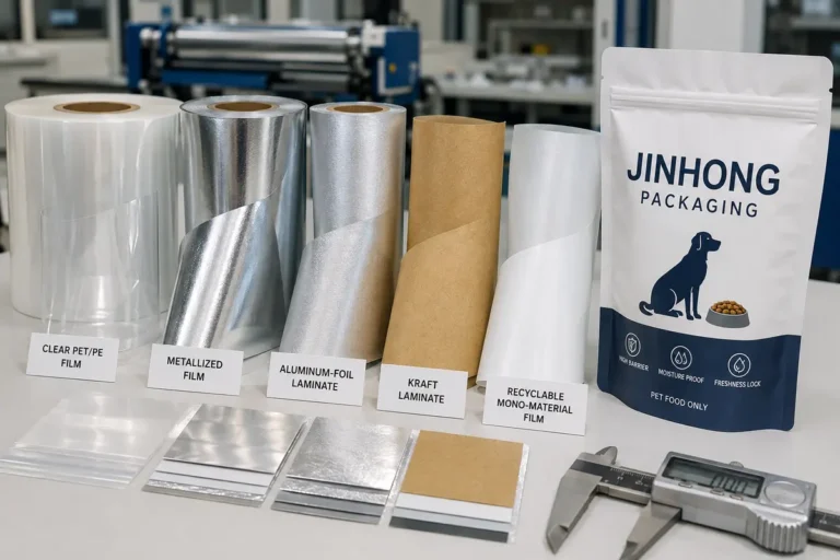 high-barrier materials for custom stand-up pet pouches