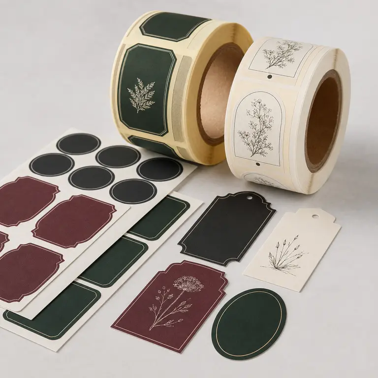 packaging accessories solutions with custom labels and stickers