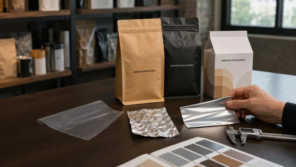 Packaging materials for food and coffee