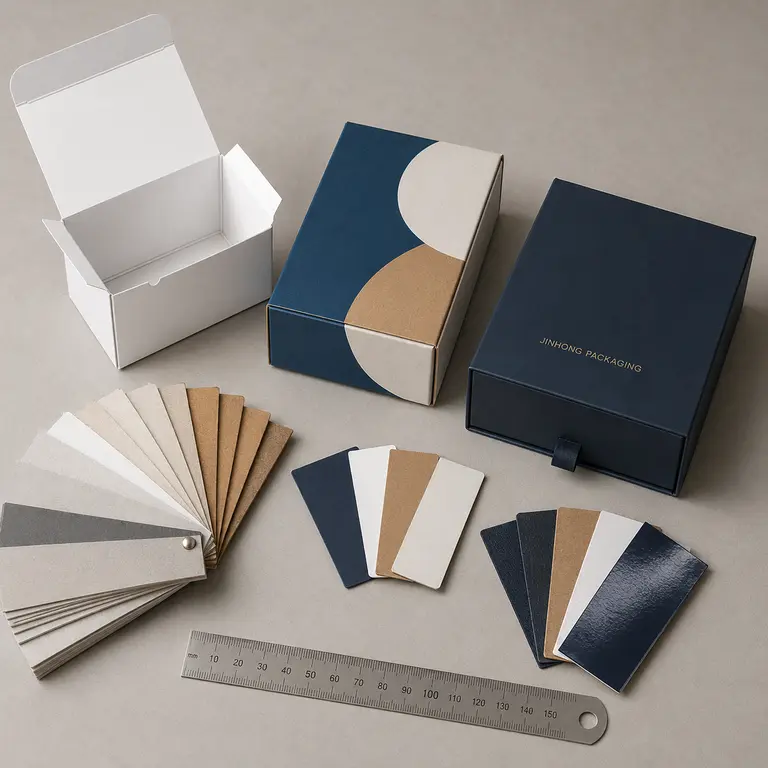 Packaging samples and material specification comparison