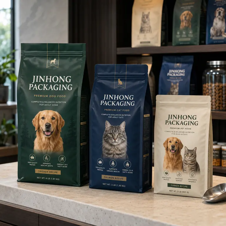 custom pet food packaging bags for dog and cat food