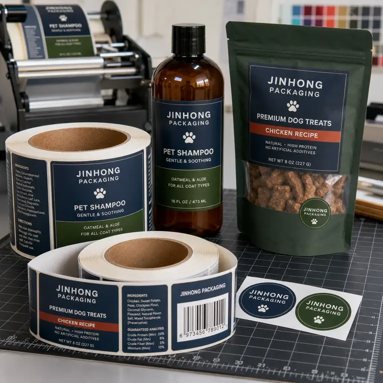custom labels and stickers for pet packaging