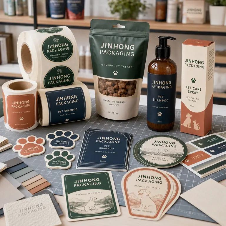 custom labels and stickers for pet product packaging