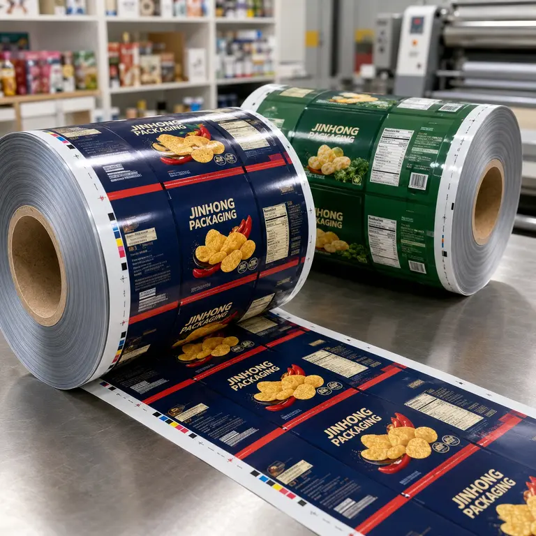 printed rollstock film for food packaging