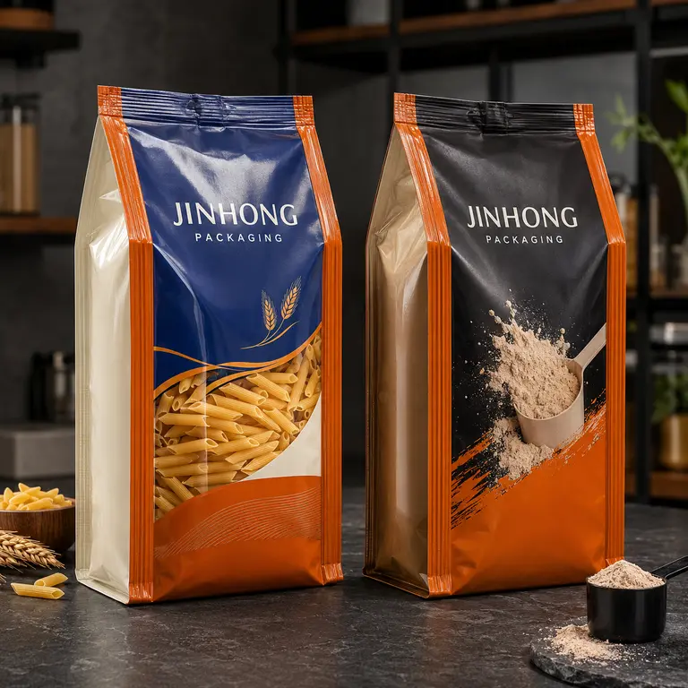 quad seal food packaging bags