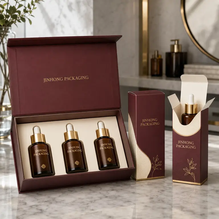 Rigid boxes and folding cartons for cosmetic packaging