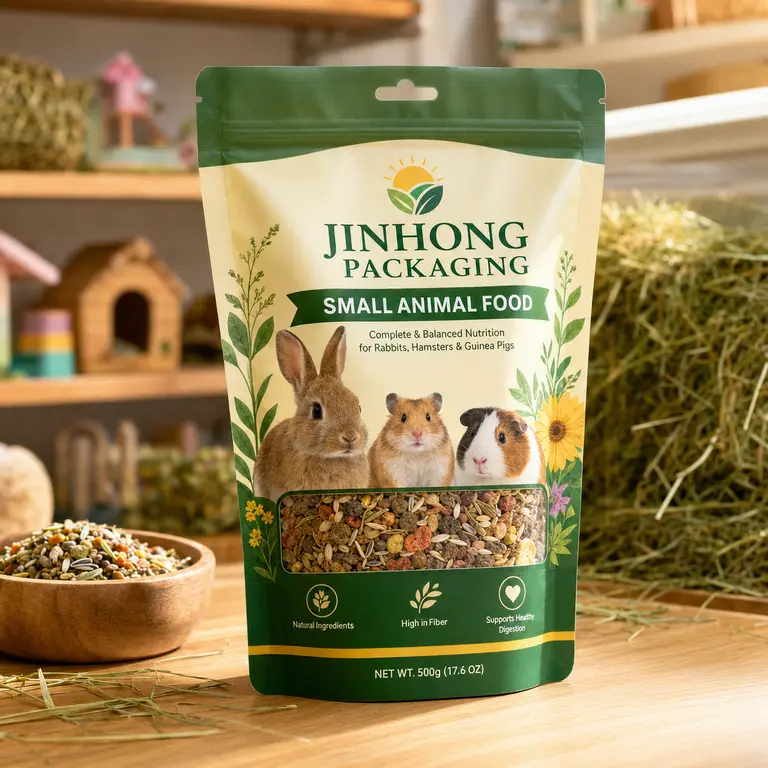 stand-up pouch for small animal food