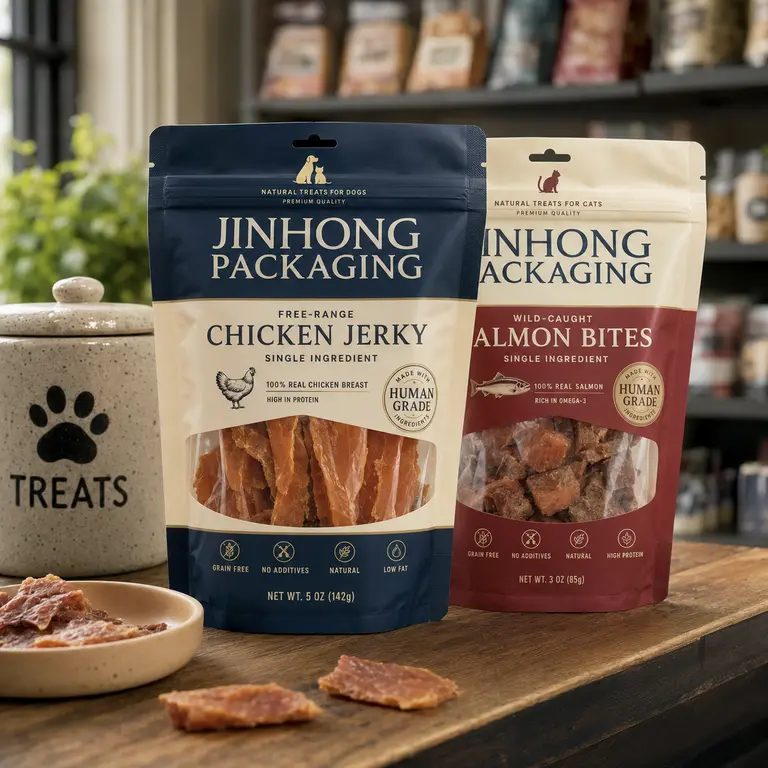 custom pet treat packaging stand-up pouches