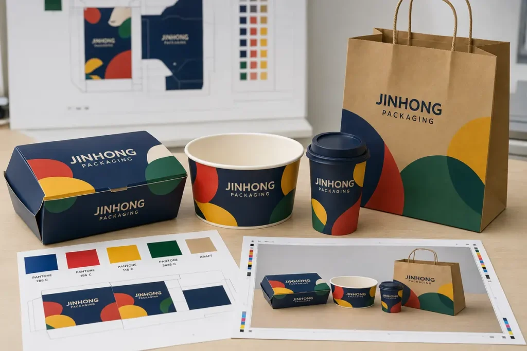 custom printing and branding for takeaway packaging