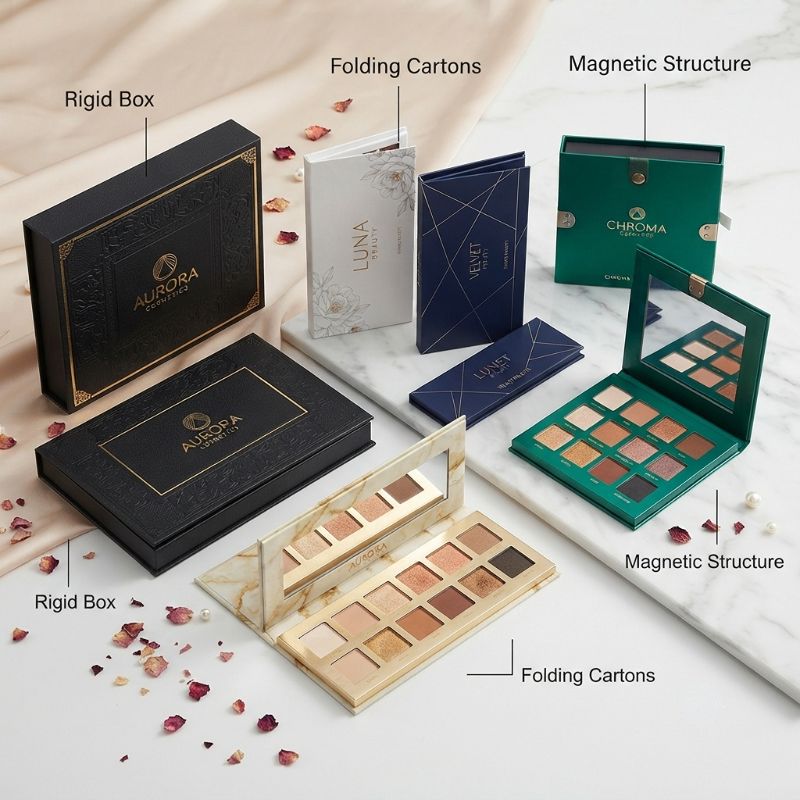 eyeshadow palette packaging for cosmetic brands