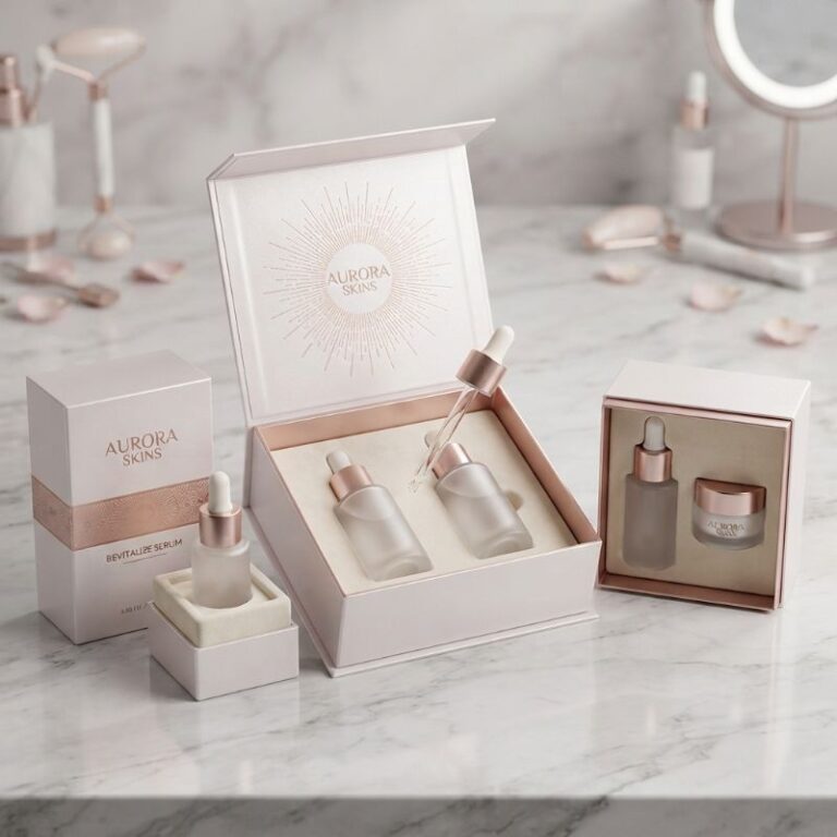 custom serum packaging boxes with protective inserts
