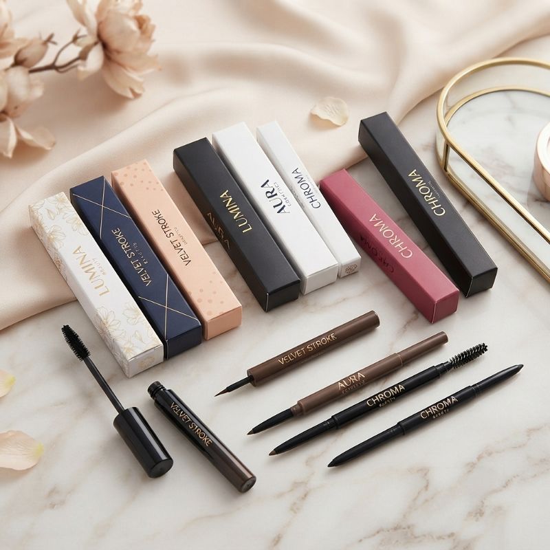 custom mascara and eyeliner packaging