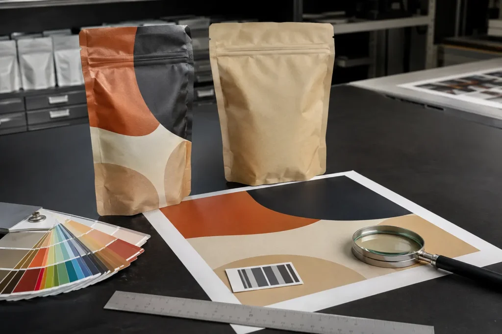 coffee bag artwork proof and printed sample review