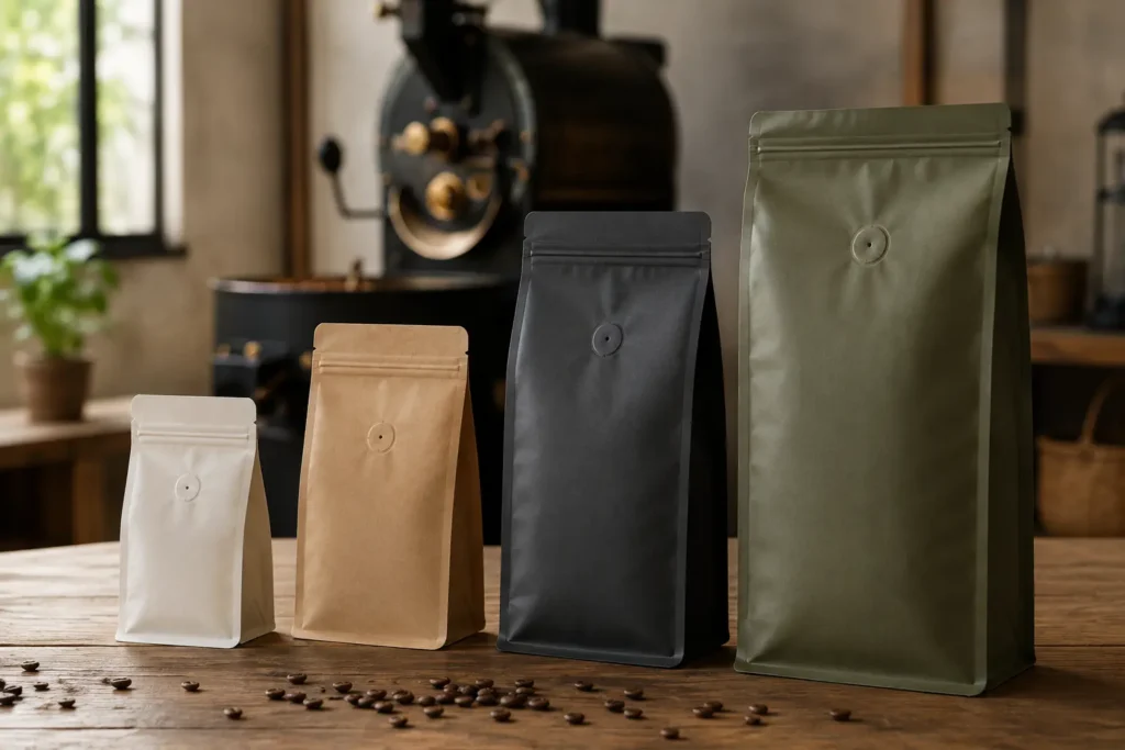 coffee bag sizes guide for 100g 250g 500g and 1kg bags
