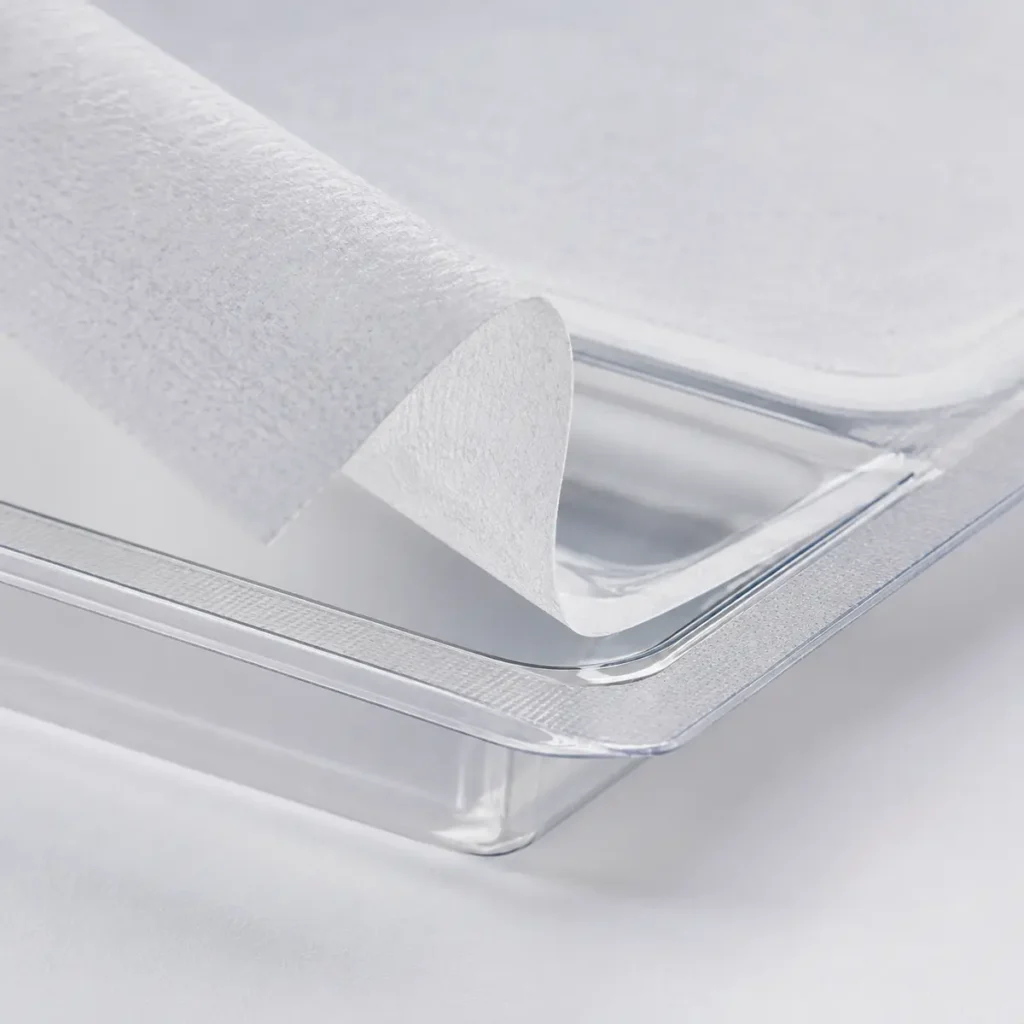 medical blister tray lidding and heat-seal structure