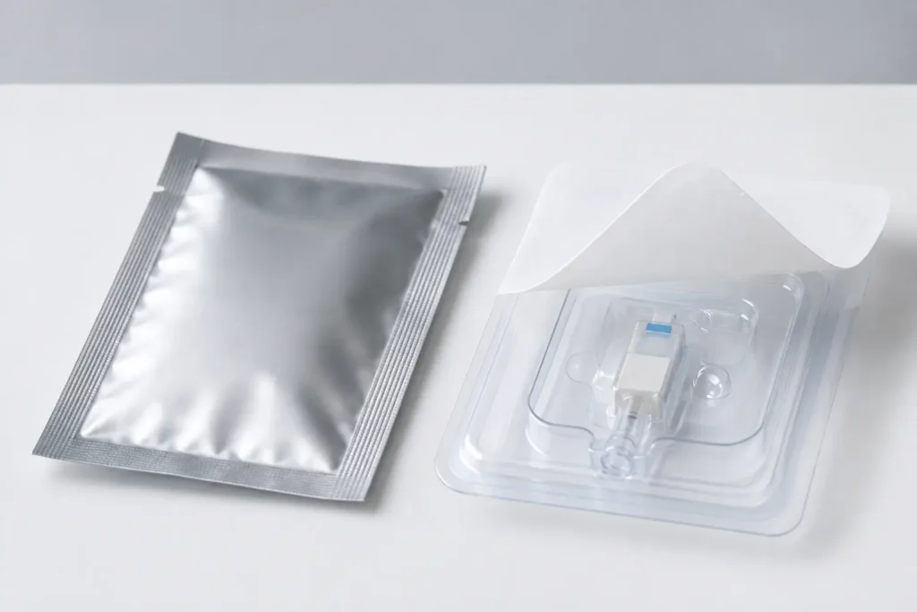 Bolsa médica de aluminio de alta barrera y bandeja rígida tipo blíster