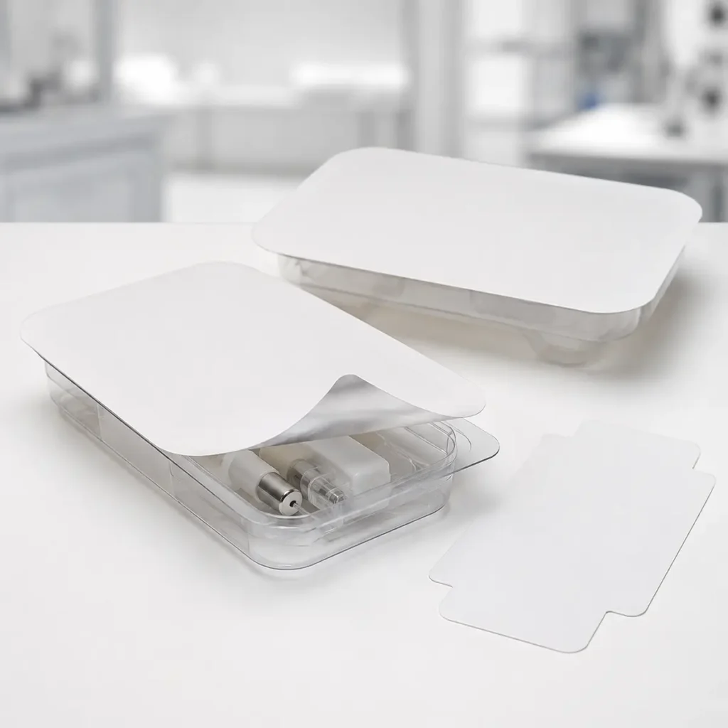 medical-grade paper lidding for trays