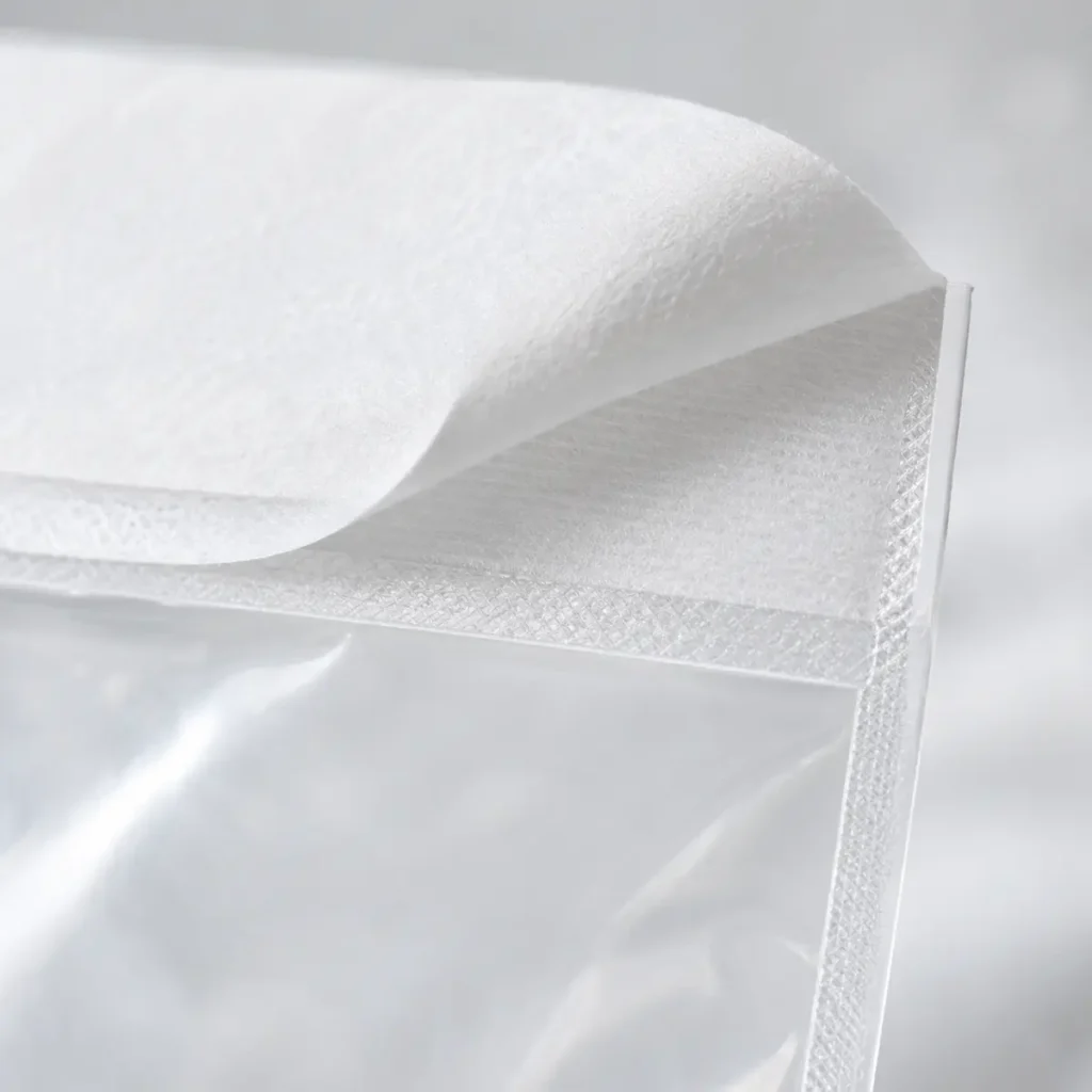 medical header bag film and breathable header structure
