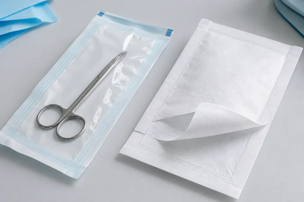 Comparación entre una bolsa médica de esterilización de papel-plástico y una bolsa médica de Tyvek