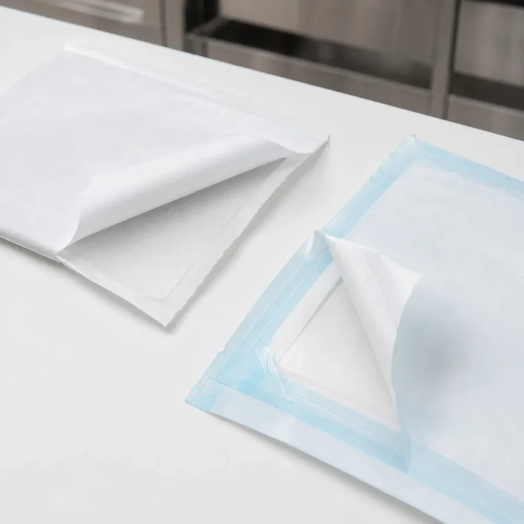 Comparaison du Tyvek et du papier médical à décoller proprement