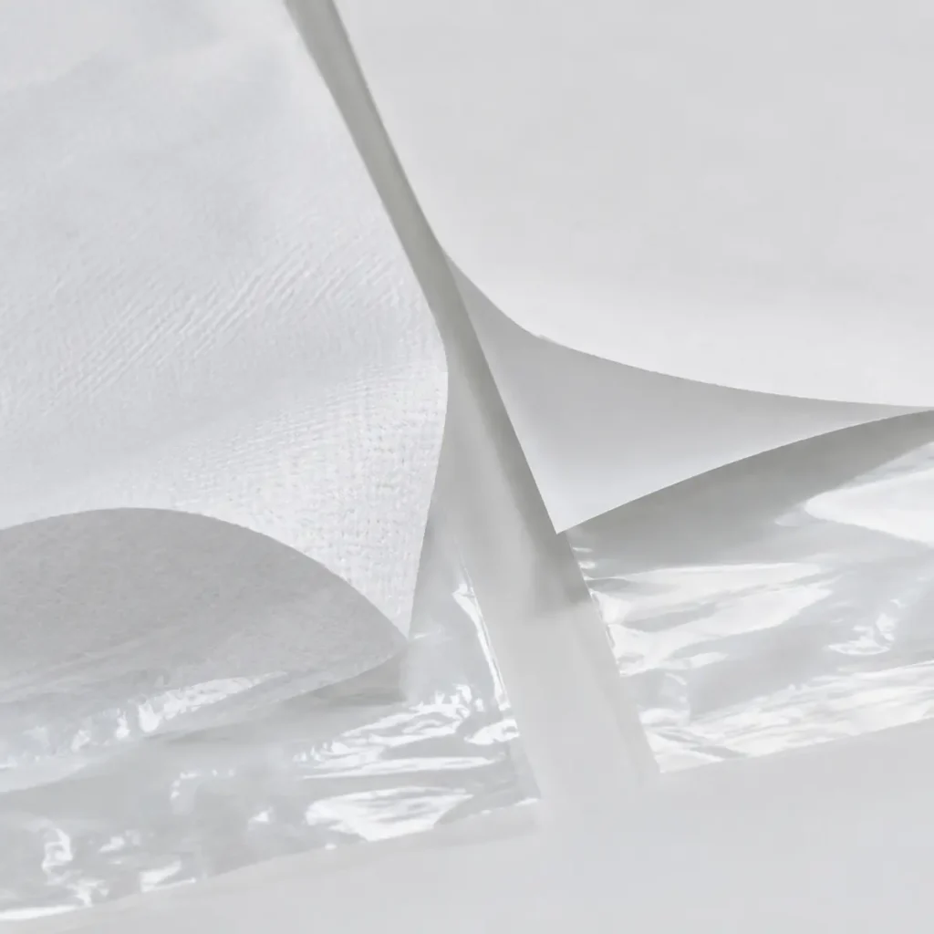 Texture du matériau Tyvek et papier de qualité médicale