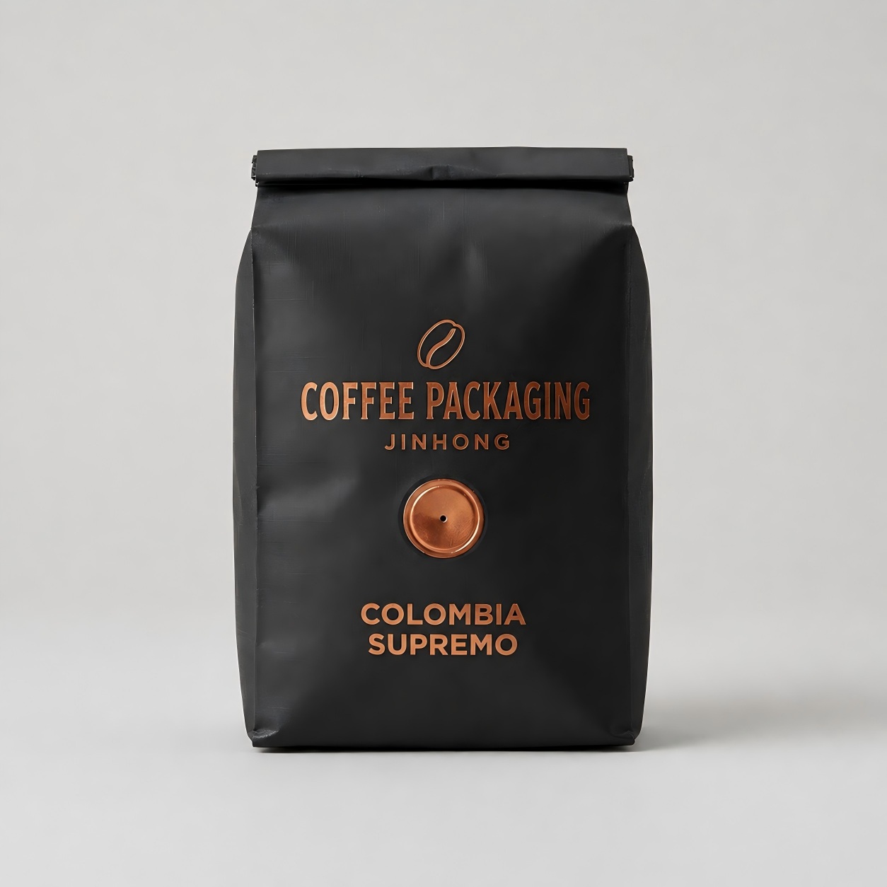 quad seal coffee bags with valve for retail packaging