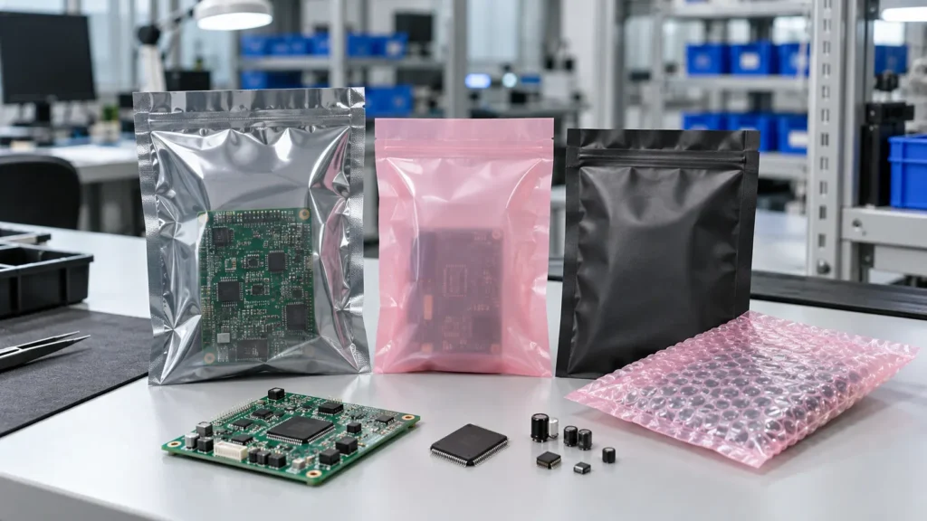 ESD bags for electronic components