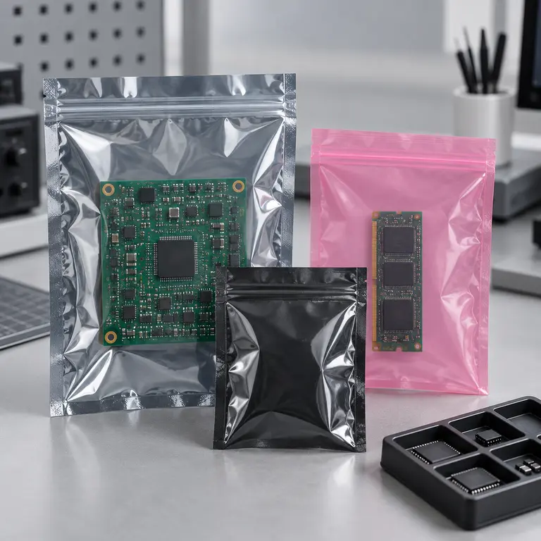 ESD packaging and anti-static bags for electronic components