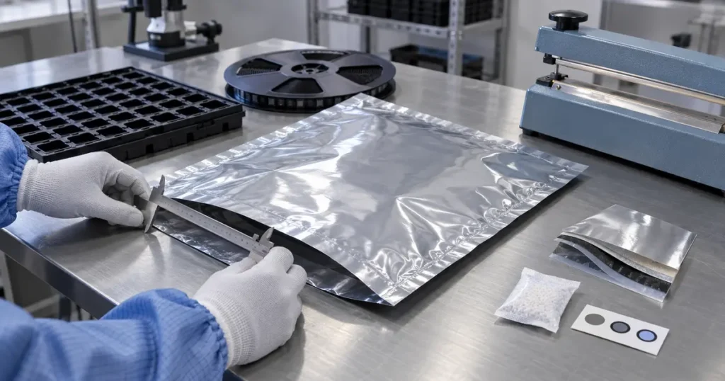 Moisture barrier bag specification for electronic components